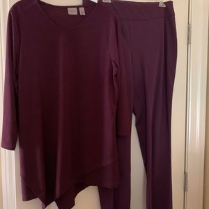 Maroon tunic and matching pants